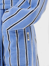 Tekla - Hooded Bathrobe in Bassett Stripes