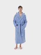 Tekla - Hooded Bathrobe in Bassett Stripes
