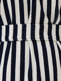 Tekla - Hooded Bathrobe in Humbug Stripes