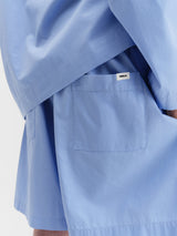 Tekla - Poplin Pyjamas Shorts in Cornflower Blue