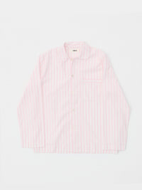 Tekla - Poplin Pyjamas Shirt in Hatty Stripes