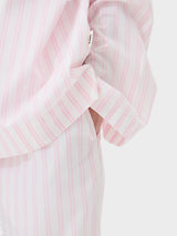 Tekla - Poplin Pyjamas Shirt in Hatty Stripes
