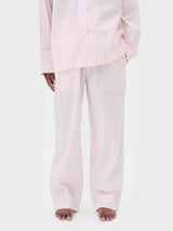 Tekla - Poplin Pyjamas Pants in Hatty Stripes