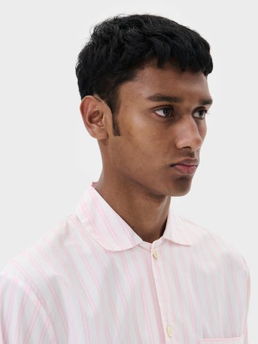 Tekla - Poplin Pyjamas Shirt in Hatty Stripes