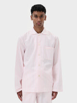 Tekla - Poplin Pyjamas Shirt in Hatty Stripes