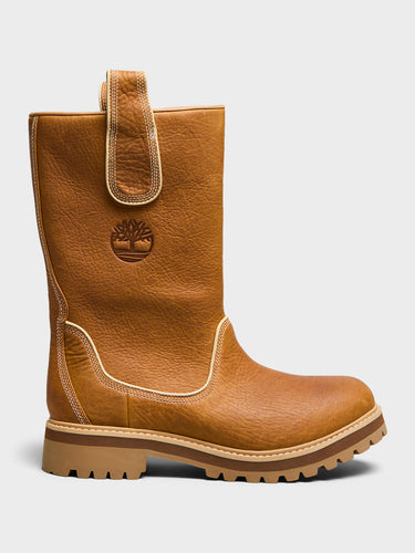 Timberland - Vibram Tall Pull On Waterproof Boots in Wheat Full Grain