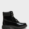 Timberland - Premium 6 Inch Lace Up Waterproof Boots in Black Patent Leather