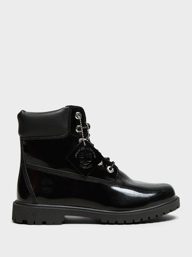 Timberland - Premium 6 Inch Lace Up Waterproof Boots in Black Patent Leather