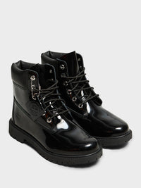 Timberland - Premium 6 Inch Lace Up Waterproof Boots in Black Patent Leather