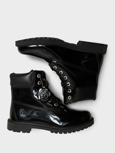 Timberland - Premium 6 Inch Lace Up Waterproof Boots in Black Patent Leather