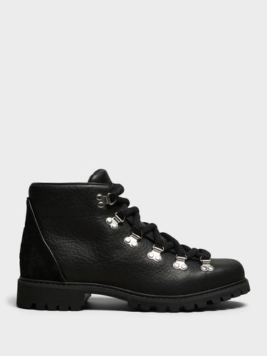 Authentic Hike Mid Lace Boots in Black Full Grain