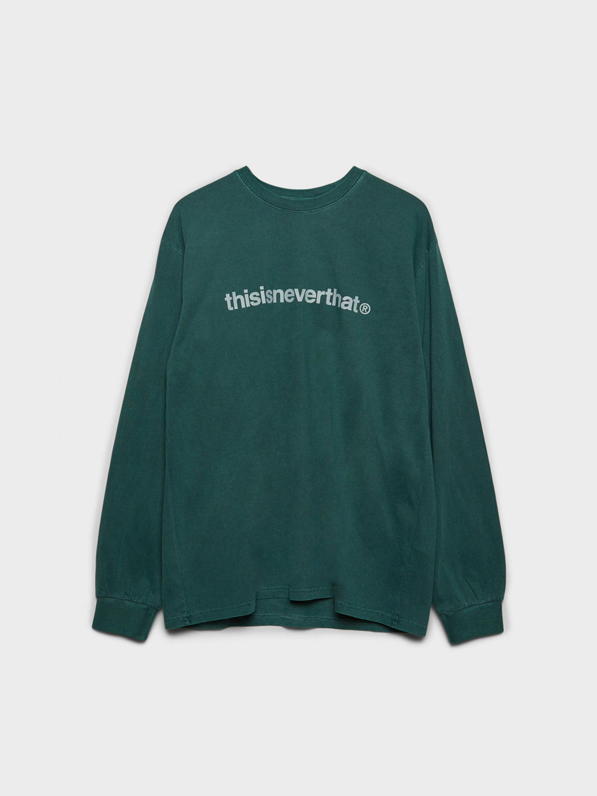 thisisneverthat - T-Logo Longsleeved T-Shirt in Blue Green