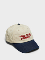 thisisneverthat - Visor Denim Cap in Beige and Indigo