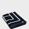TOTEME - Monogram Jacquard Beach Towel in Navy