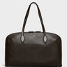 TOTEME - Grained-Leather Day Tote in Dark Chocolate