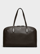 TOTEME - Grained-Leather Day Tote in Dark Chocolate