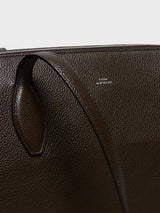 TOTEME - Grained-Leather Day Tote in Dark Chocolate