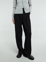 TOTEME - Double-Pleat Fluid Trousers in Black