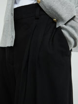 TOTEME - Double-Pleat Fluid Trousers in Black