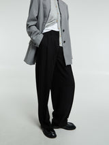 TOTEME - Double-Pleat Fluid Trousers in Black