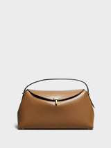 TOTEME - T-Lock Leather Top Handle Bag in Camel