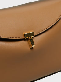 TOTEME - T-Lock Leather Top Handle Bag in Camel
