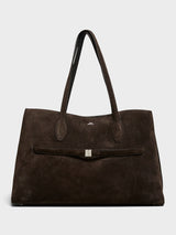 TOTEME - Suede Lounge Tote Bag in Brown