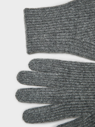 TOTEME - Cashmere Gloves in Charcoal Melange