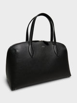 TOTEME - Medium Grained Leather Day Tote Bag in Black
