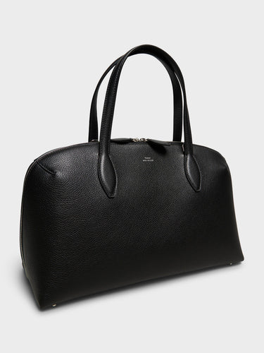TOTEME - Medium Grained Leather Day Tote Bag in Black