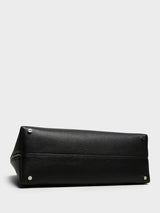 TOTEME - Medium Grained Leather Day Tote Bag in Black