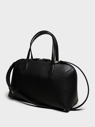 TOTEME - Medium Grained Leather Day Tote Bag in Black