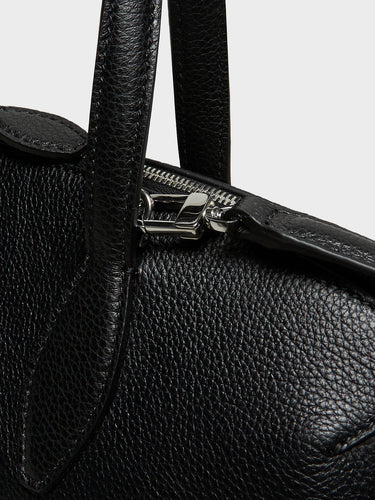 TOTEME - Medium Grained Leather Day Tote Bag in Black