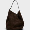 TOTEME - Suede Belted Tote Bag in Brown