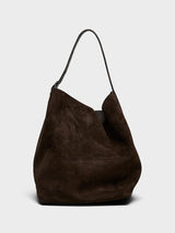 TOTEME - Suede Belted Tote Bag in Brown