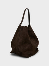 TOTEME - Suede Belted Tote Bag in Brown