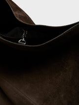 TOTEME - Suede Belted Tote Bag in Brown