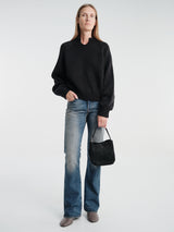 TOTEME - Petite Belted Suede Tote in Black