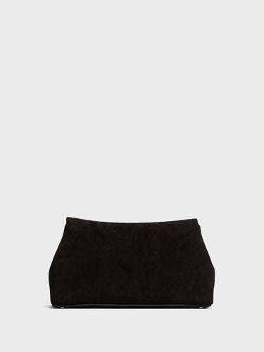 TOTEME - T-Lock Suede Clutch in Espresso