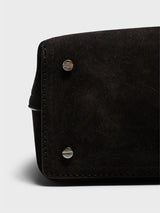 TOTEME - T-Lock Suede Clutch in Espresso