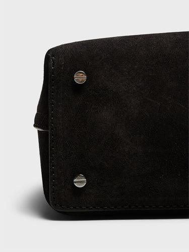 TOTEME - T-Lock Suede Clutch in Espresso