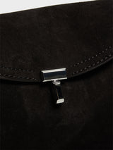 TOTEME - T-Lock Suede Clutch in Espresso