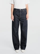 TOTEME - Twisted Seam Denim Full Length Jeans in Rinsed Blue