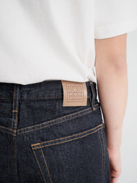 TOTEME - Twisted Seam Denim Full Length Jeans in Rinsed Blue