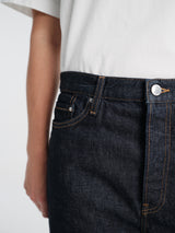 TOTEME - Twisted Seam Denim Full Length Jeans in Rinsed Blue
