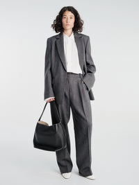 TOTEME - Herringbone Blazer in Dark Grey Melange