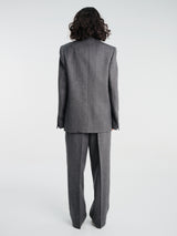 TOTEME - Herringbone Blazer in Dark Grey Melange