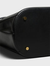 TOTEME - Belted Leather Bucket Bag in Black