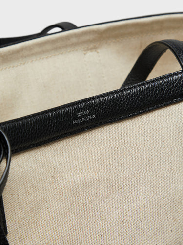 TOTEME - Canvas Travel Tote Bag in Ecru and black