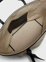 TOTEME - Canvas Travel Tote Bag in Ecru and black